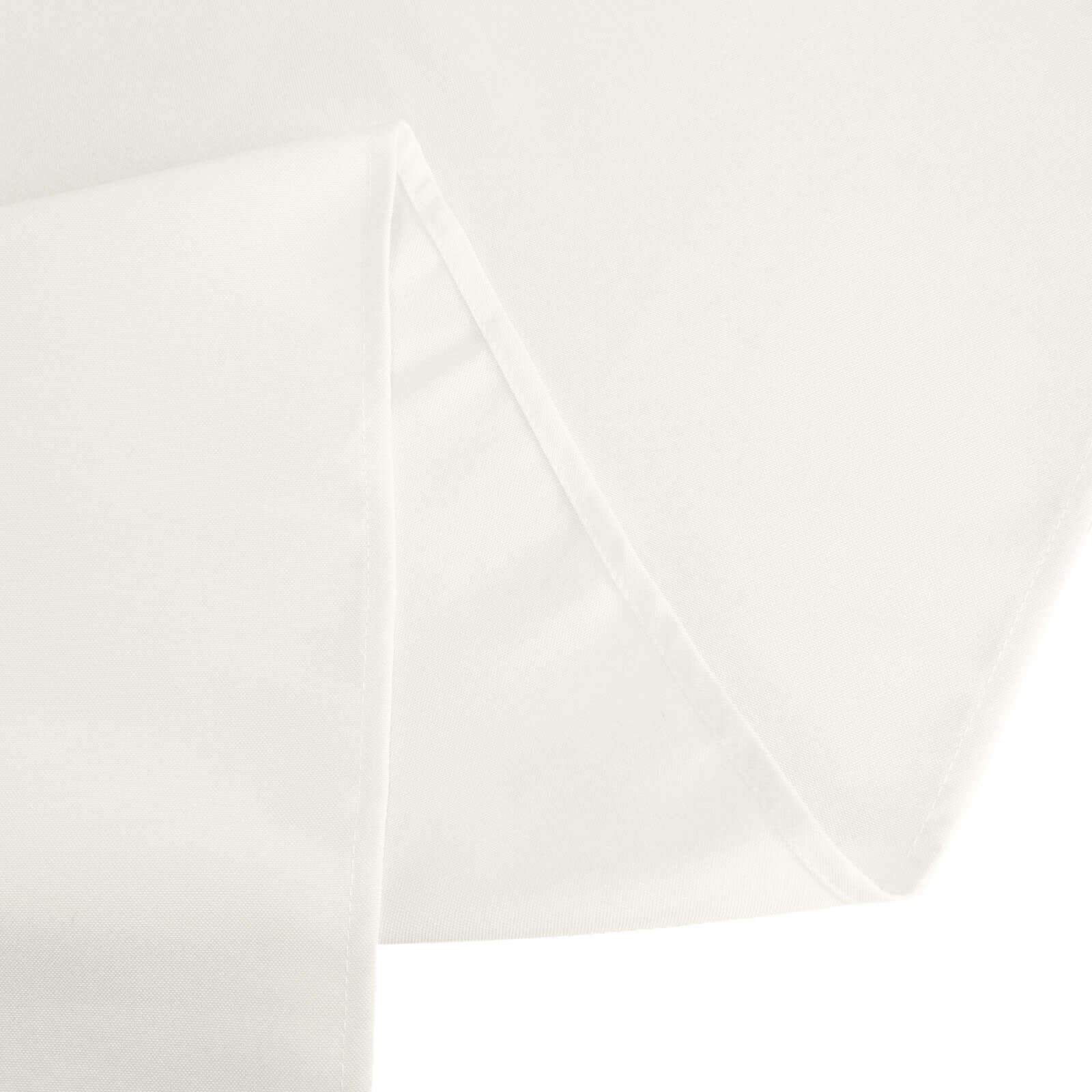 Premium Polyester Square Tablecloth 90"x90" Ivory 220GSM Wrinkle-Resistant Table Cover