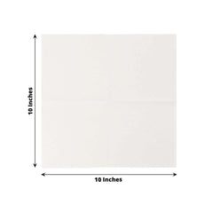 20 Pack Linen-Like Paper 5"x5" Napkins White - Highly Absorbent & Disposable Airlaid Beverage Napkins