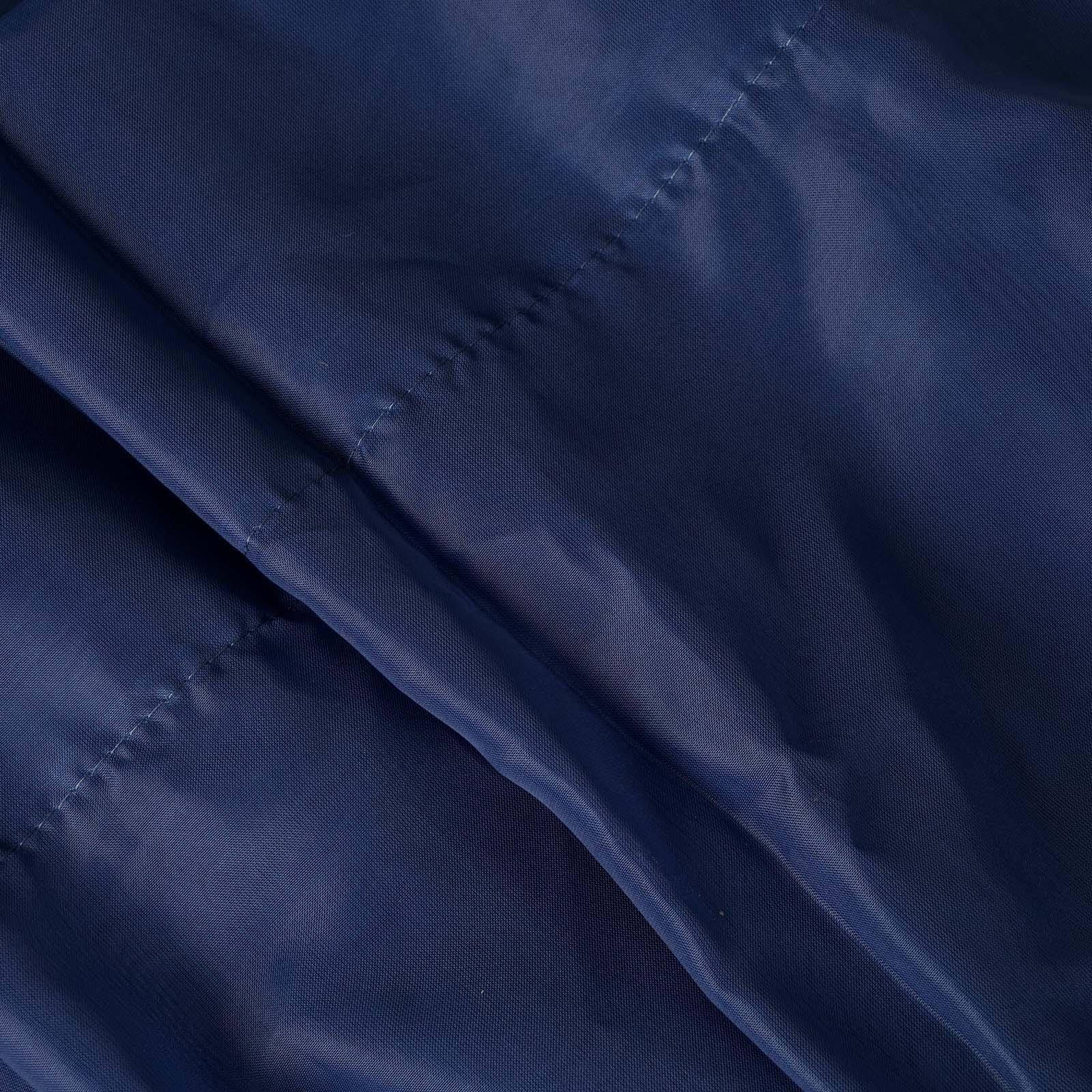 2 Pack Navy Blue Sheer Chiffon Event Curtain Drapes, Durable Flame Resistant Organza Backdrop Event Panels With Rod Pockets - 10ftx10ft