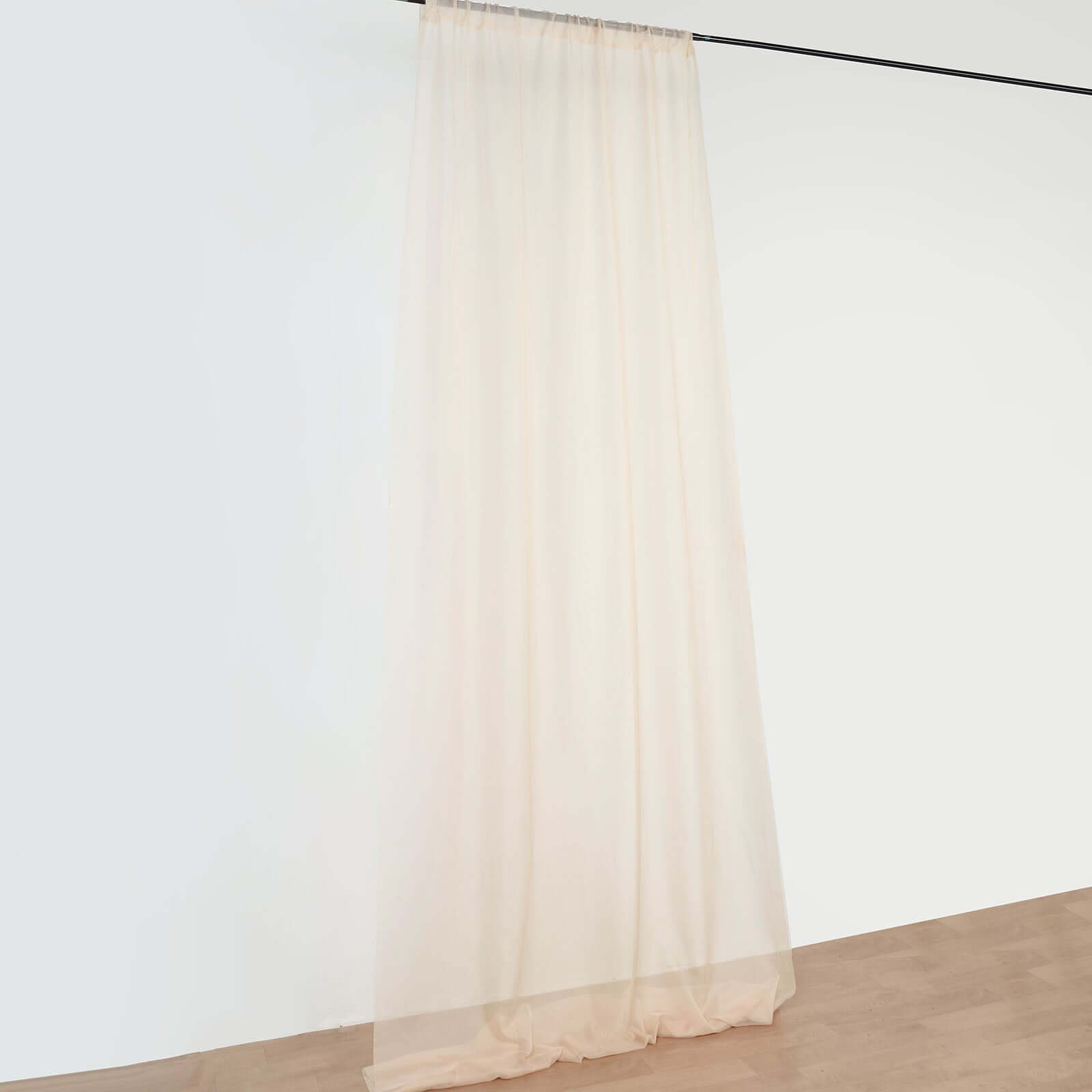 10ftx20ft Nude Sheer Durable Flame Resistant Ceiling Drape Curtain Panels