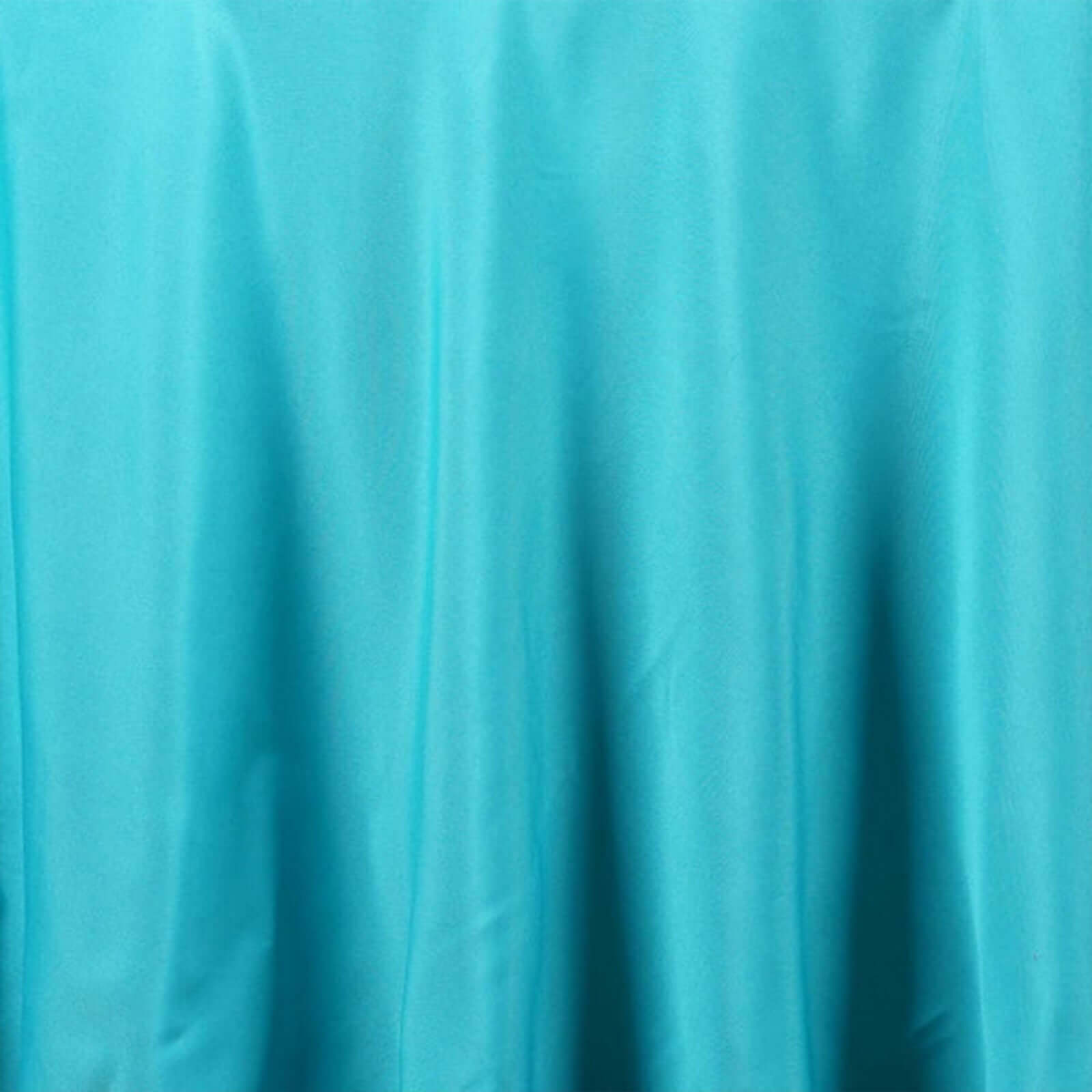 Polyester 120" Round Tablecloth Turquoise - Seamless Wrinkle-Resistant Table Cover