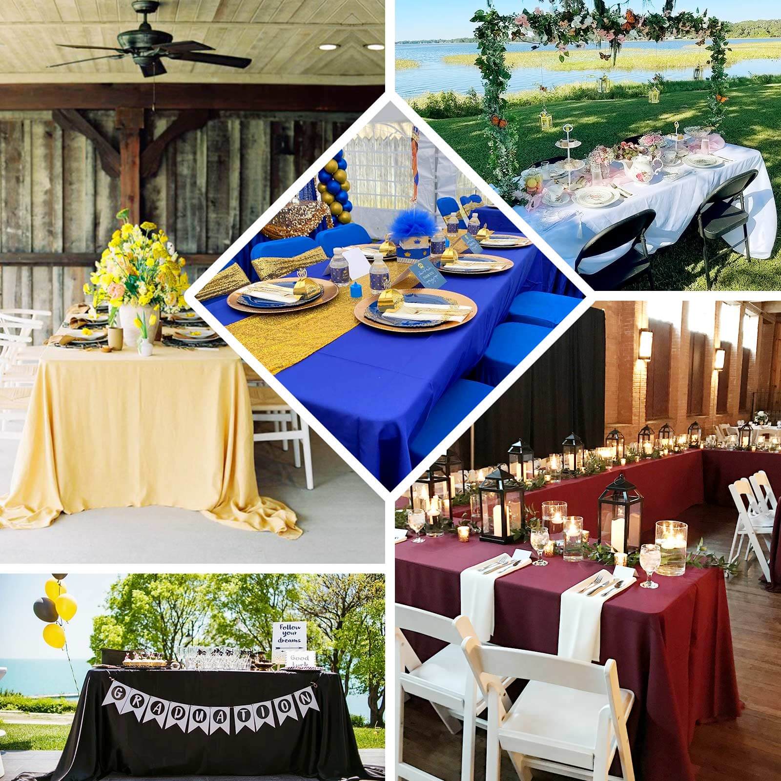 Premium Polyester 90"x156" Rectangle Tablecloth Blush - Seamless 220GSM Stain-Resistant Table Cover