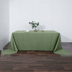 Polyester 90"x156" Rectangle Tablecloth Olive Green - Seamless Wrinkle-Resistant Table Cover