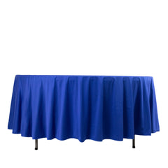 Scuba Round 108" Tablecloth Royal Blue - Wrinkle Free & Stain Resistant Table Cover