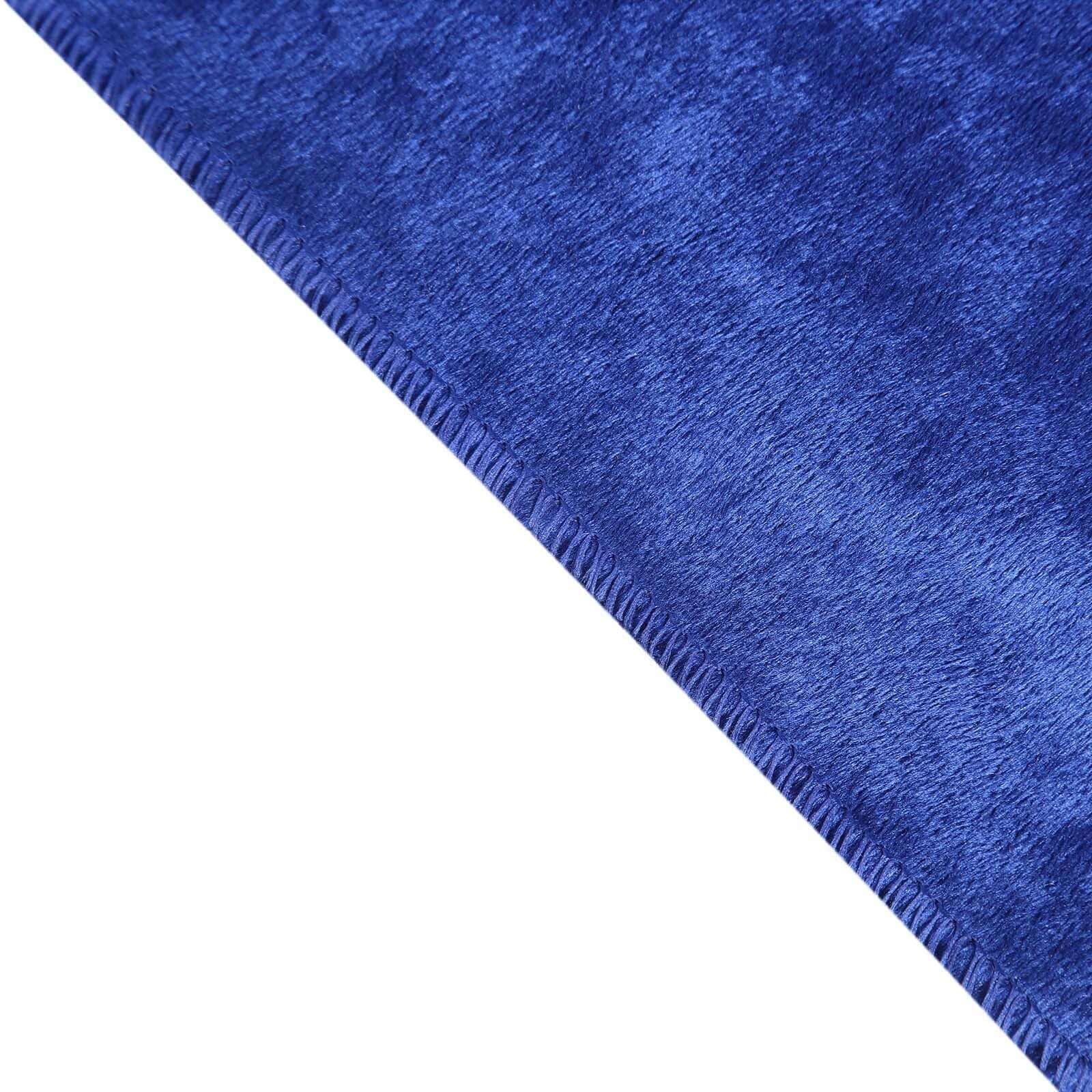 Premium Velvet 90"x132" Rectangle Tablecloth Royal Blue - Reusable Soft & Seamless Table Cover