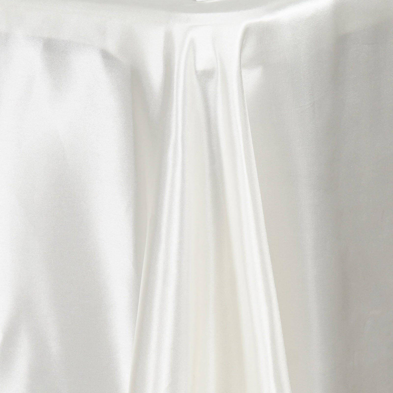Satin Rectangular 72"x120" Tablecloth Ivory - Smooth & Easy to Maintain Table Cover