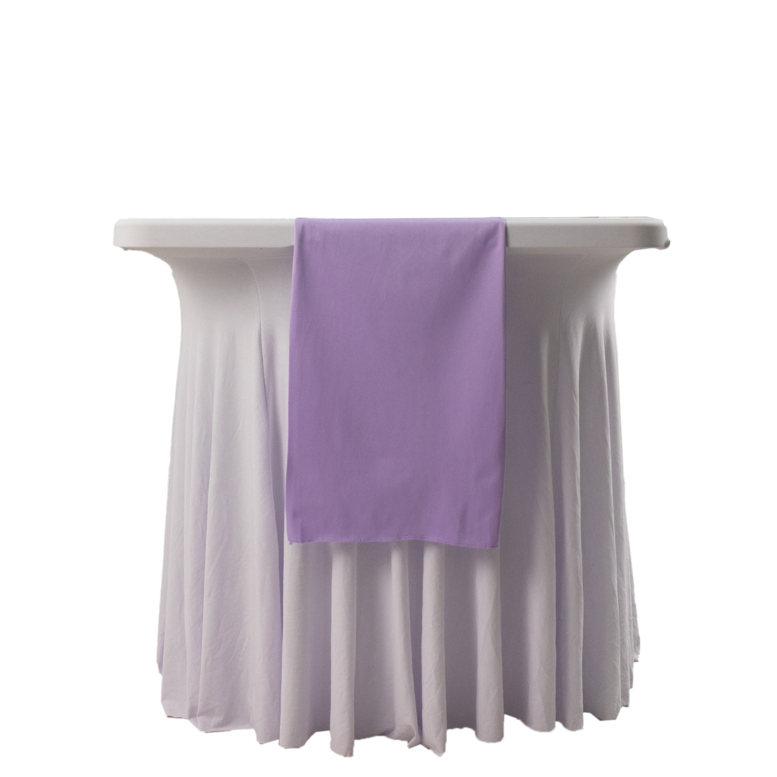 Scuba Polyester 12"x108" Table Runner Lavender Lilac - Wrinkle-Free Table Linen