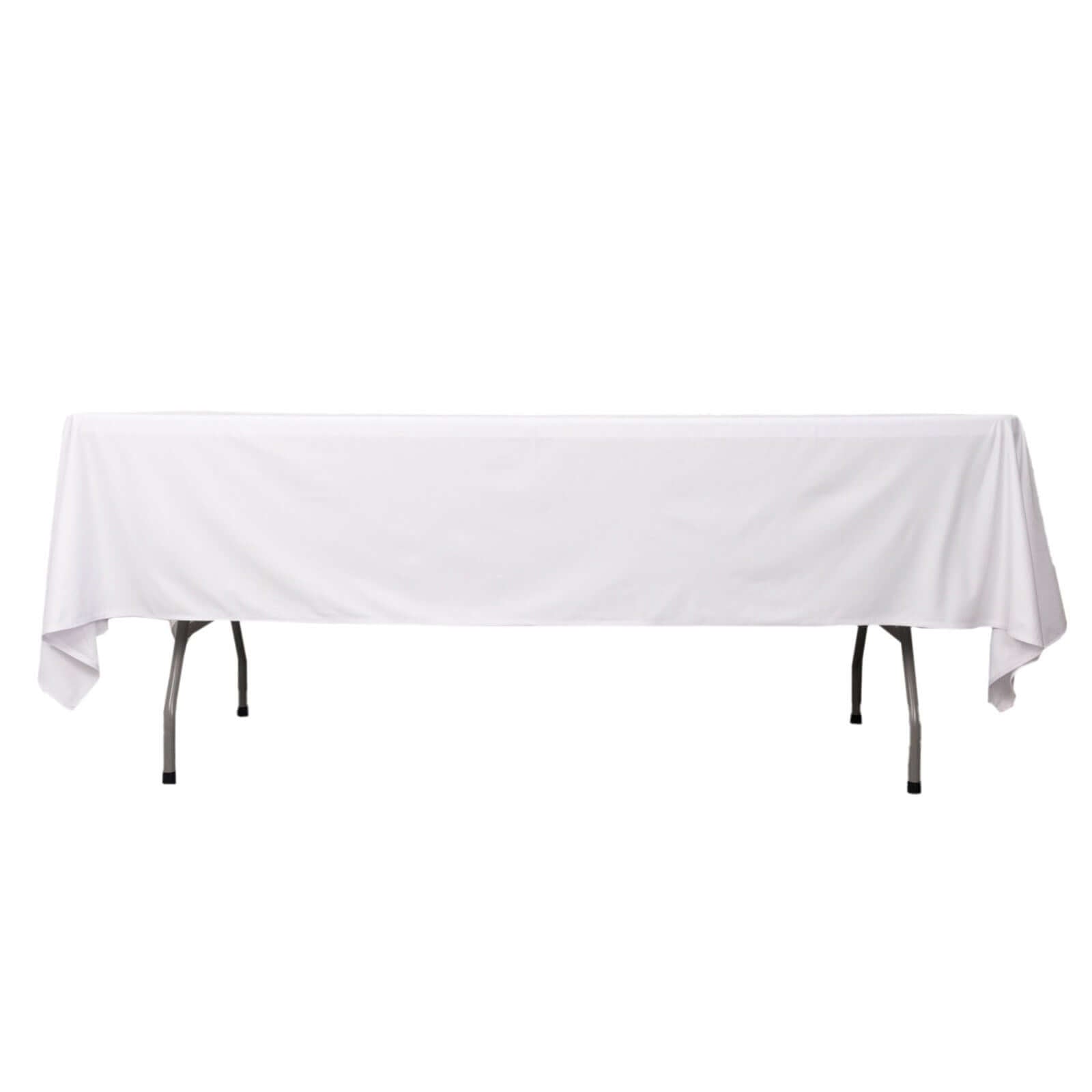 Scuba Rectangular 60"x102" Tablecloth White - Wrinkle Free & Stain Resistant Table Cover for Weddings and Banquets