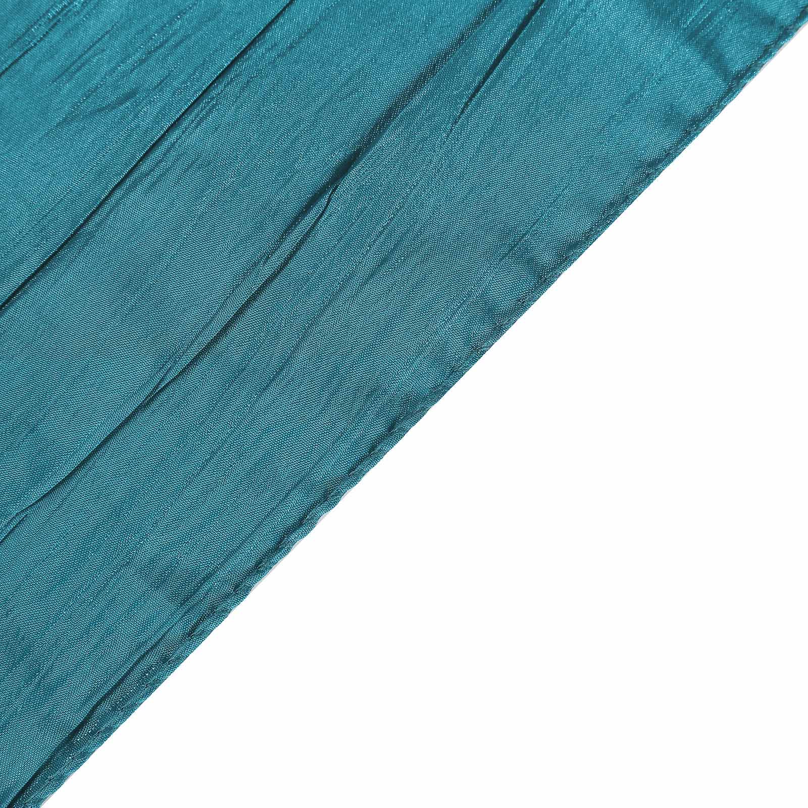 5 Pack Taffeta 6"x106" Chair Sashes Teal Accordion Crinkle Texture - Stylish Decor for Weddings & Gatherings