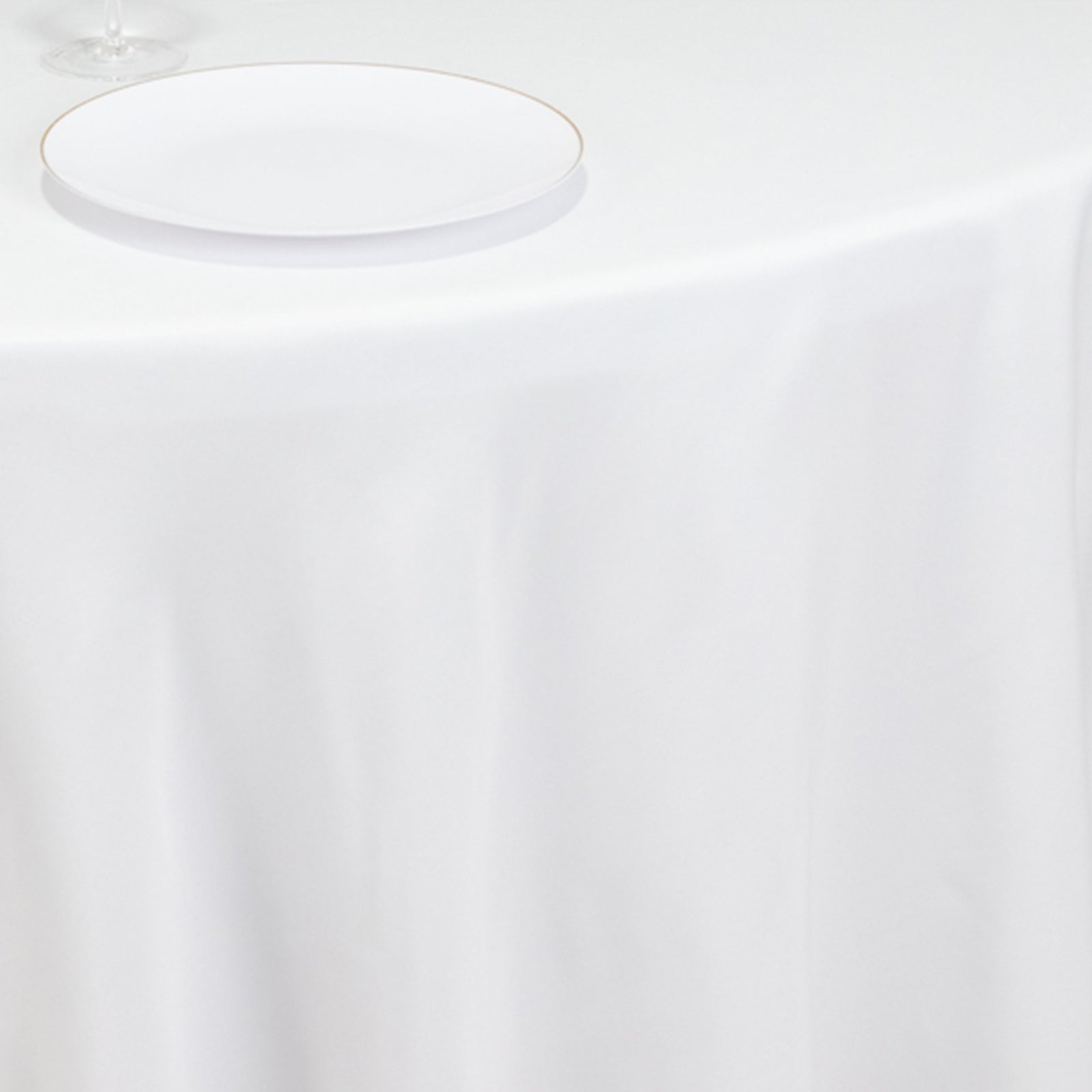 Fire Retardant Premium Polyester 120" Round Tablecloth White - Stylish High-Performance Seamless Table Cover for Large Gatherings