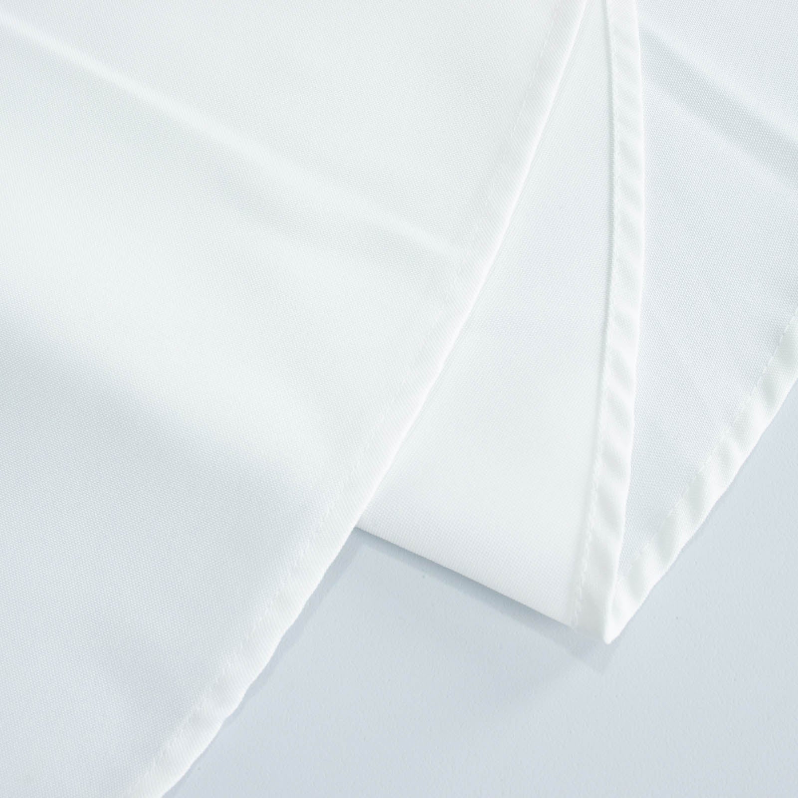 Fire Retardant Premium Polyester 90" Round Tablecloth White - Stylish High-Performance Table Cover for Large Gatherings