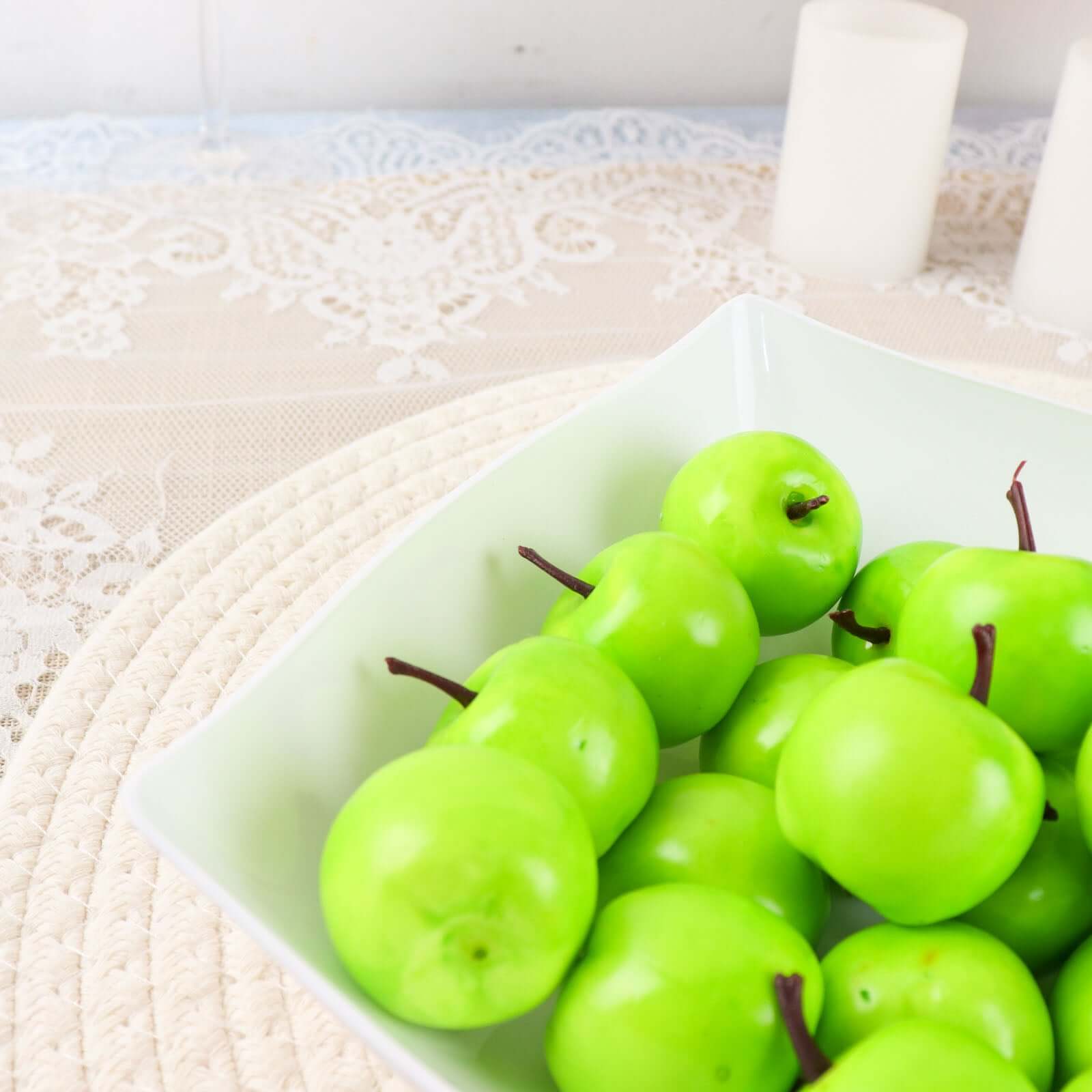 4-Pack Plastic Serving Bowls White Square - Lightweight Medium Disposable Dishes for Events 32oz