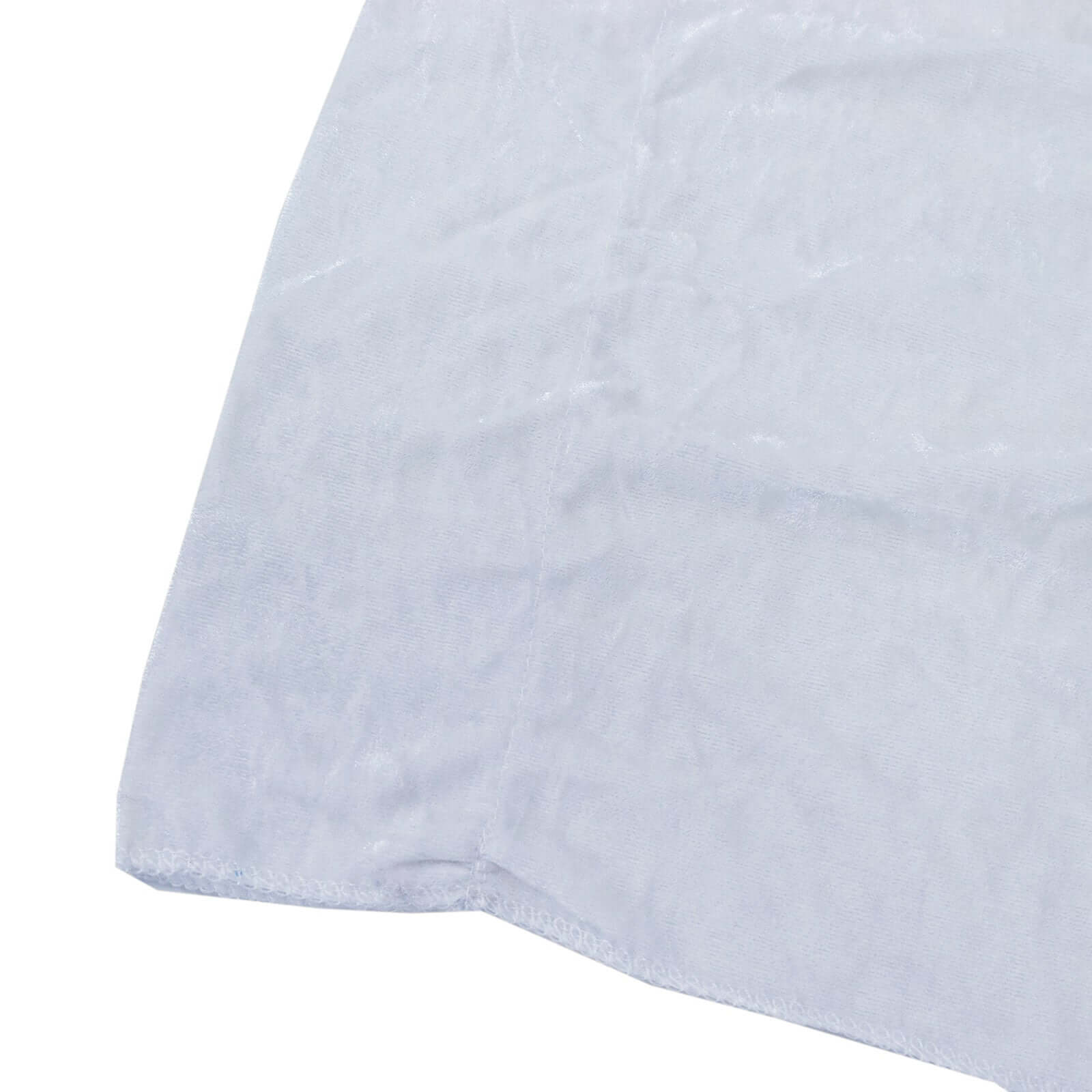 White Crushed Velvet Backdrop Curtain – 8ft x 8ft Event Drape with Rod Pocket, Privacy Panel for Photo Booths & Events