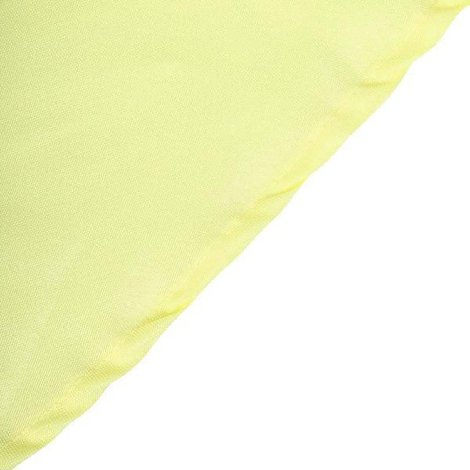 Polyester 108" Round Tablecloth Yellow - Wrinkle-Resistant Table Cover