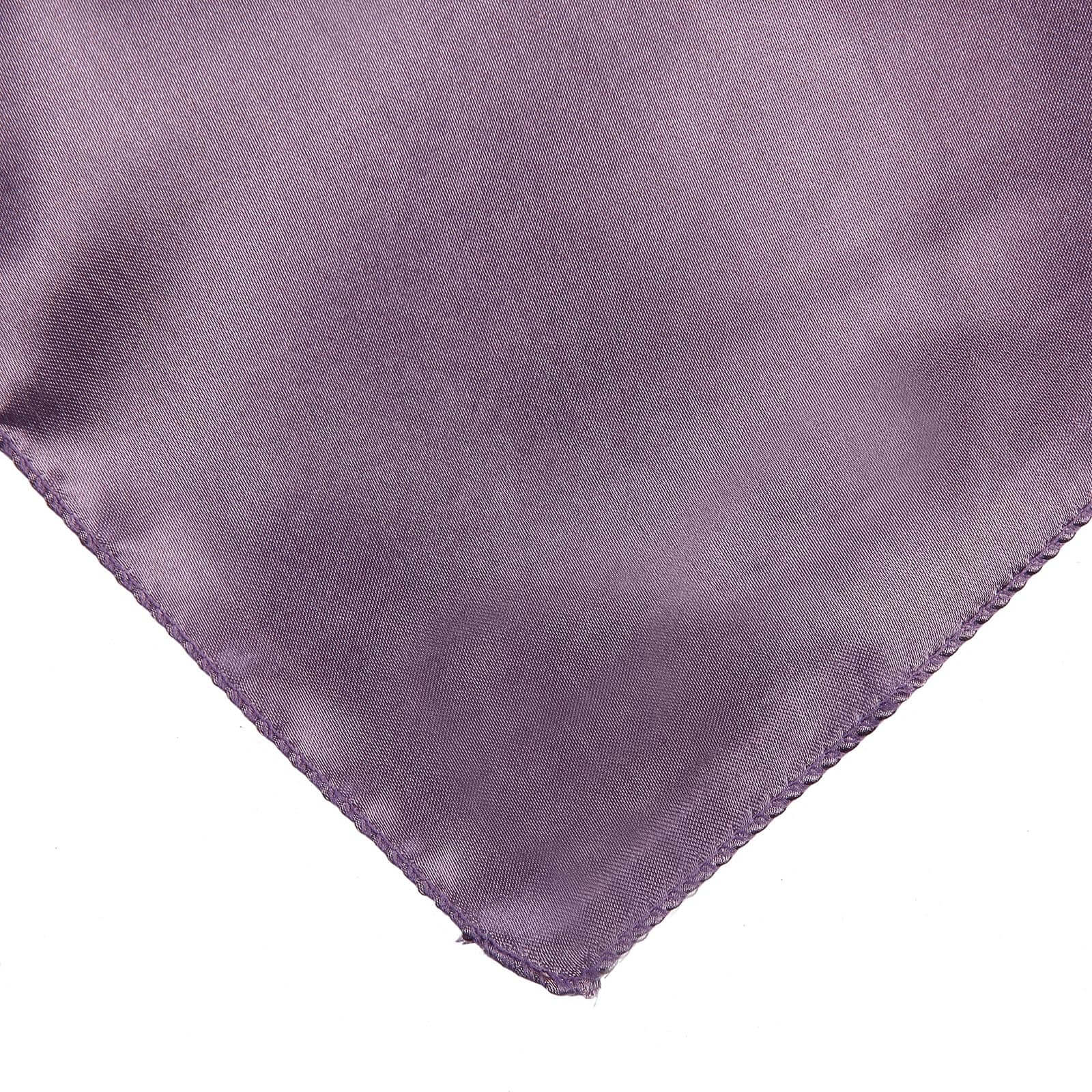 Satin 60"x60" Table Overlay Square Tablecloth Violet Amethyst - Smooth Silky Touch Table Cover