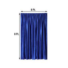 Royal Blue Crushed Velvet Backdrop Curtain – 8ft x 8ft Event Drape with Rod Pocket, Privacy Panel for Photo Booths & Events