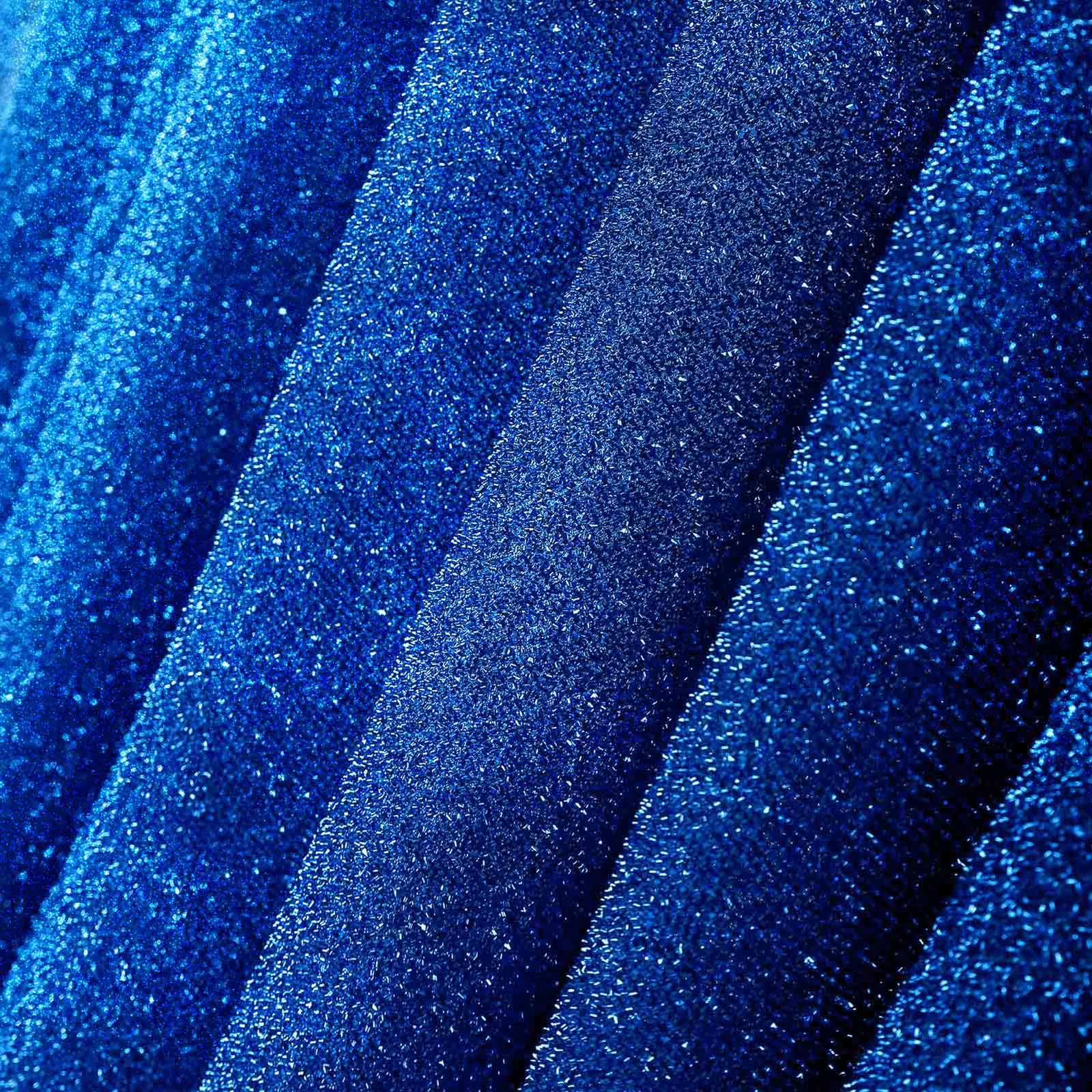 20ftx10ft Royal Blue Metallic Shimmer Tinsel Event Curtain Drapes, Backdrop Event Panel