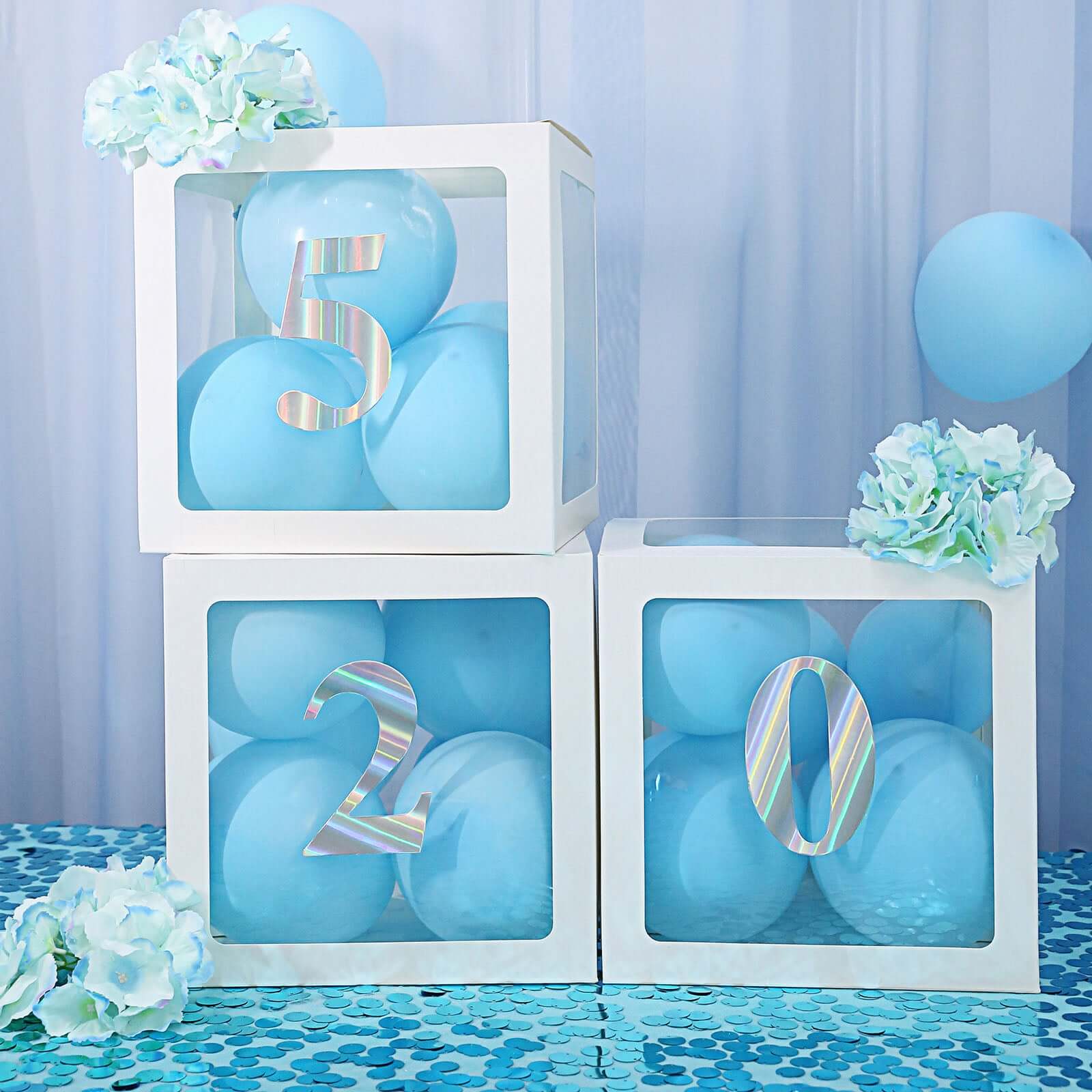 4-Pack Stickers Banner Custom 0-9 Number "8" Design Iridescent - Milestone Age and Date Stick-On Numbers 5"