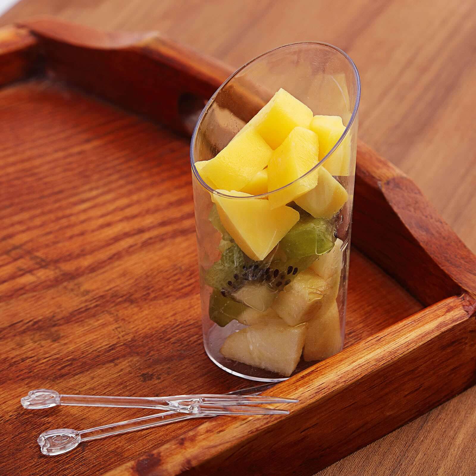 24-Pack Plastic Appetizer Cups Clear Diminutive Flasket - Lightweight Disposable Cups for Treats 3oz