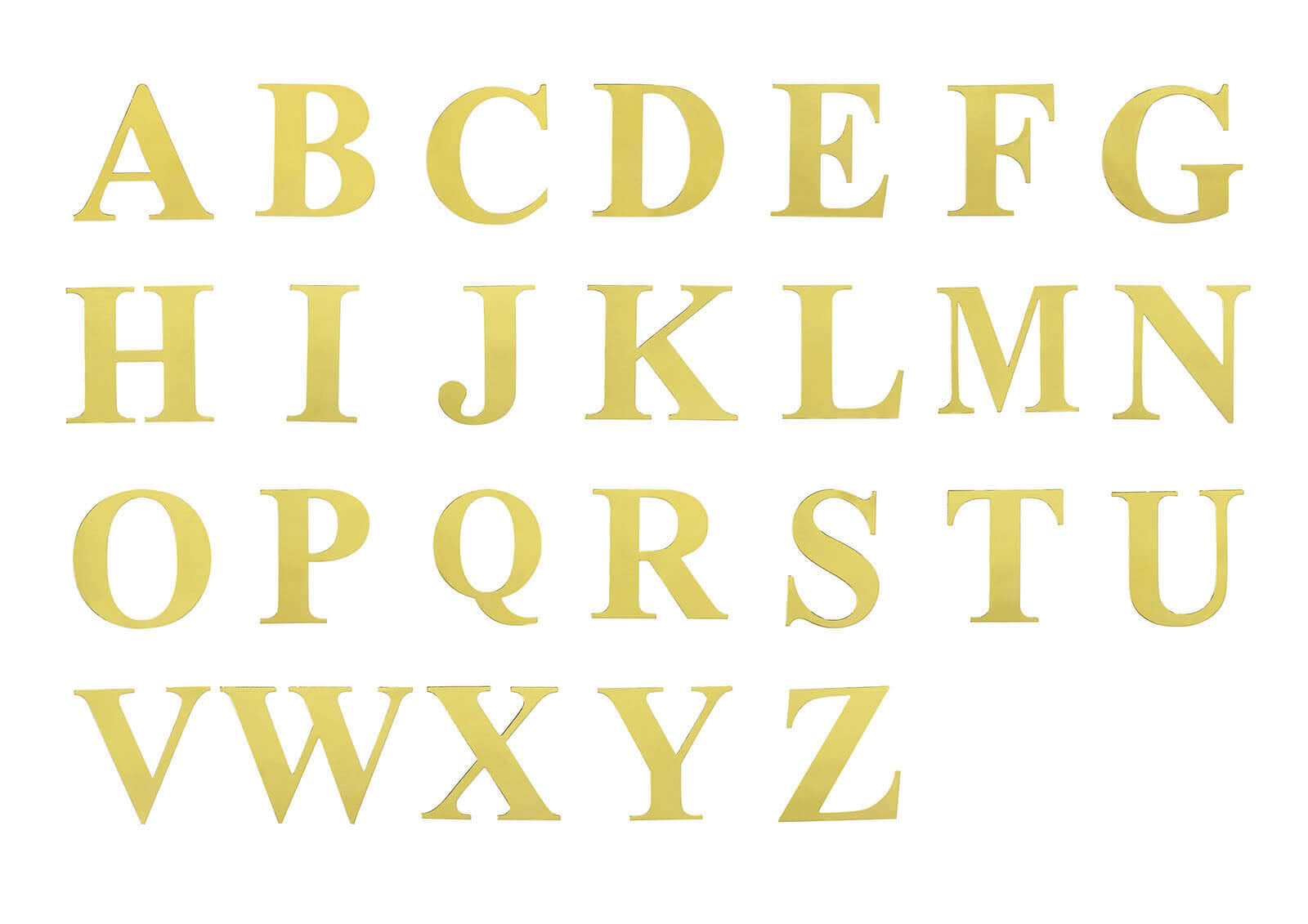 4 Pack 5" Metallic Gold Alphabet Stickers Banner, Customizable Stick on Gold Letters - E
