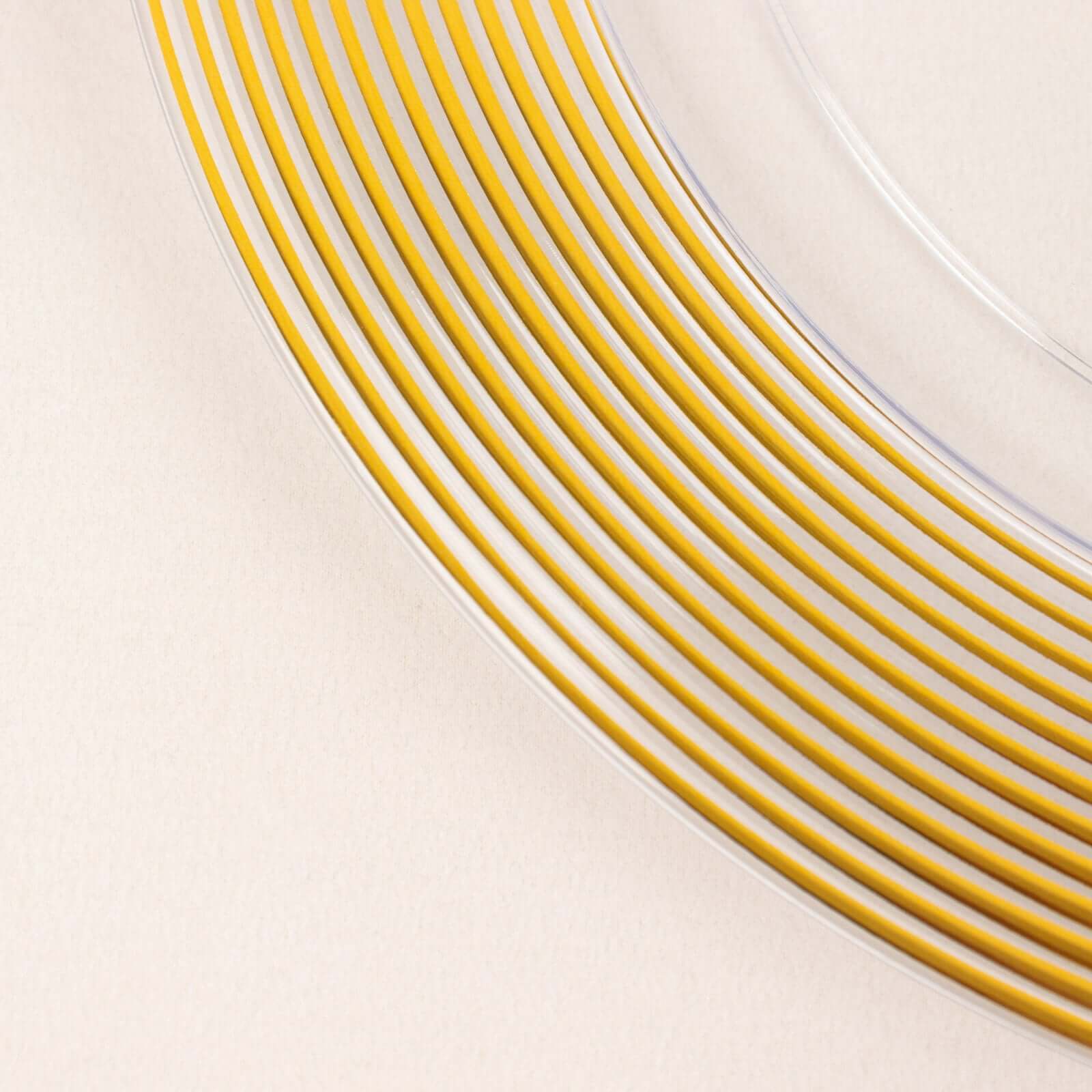 6-Pack Plastic Round Charger Plates 13" in Clear with Gold Lined Ring Rim, Classy Dinner Serving Plates