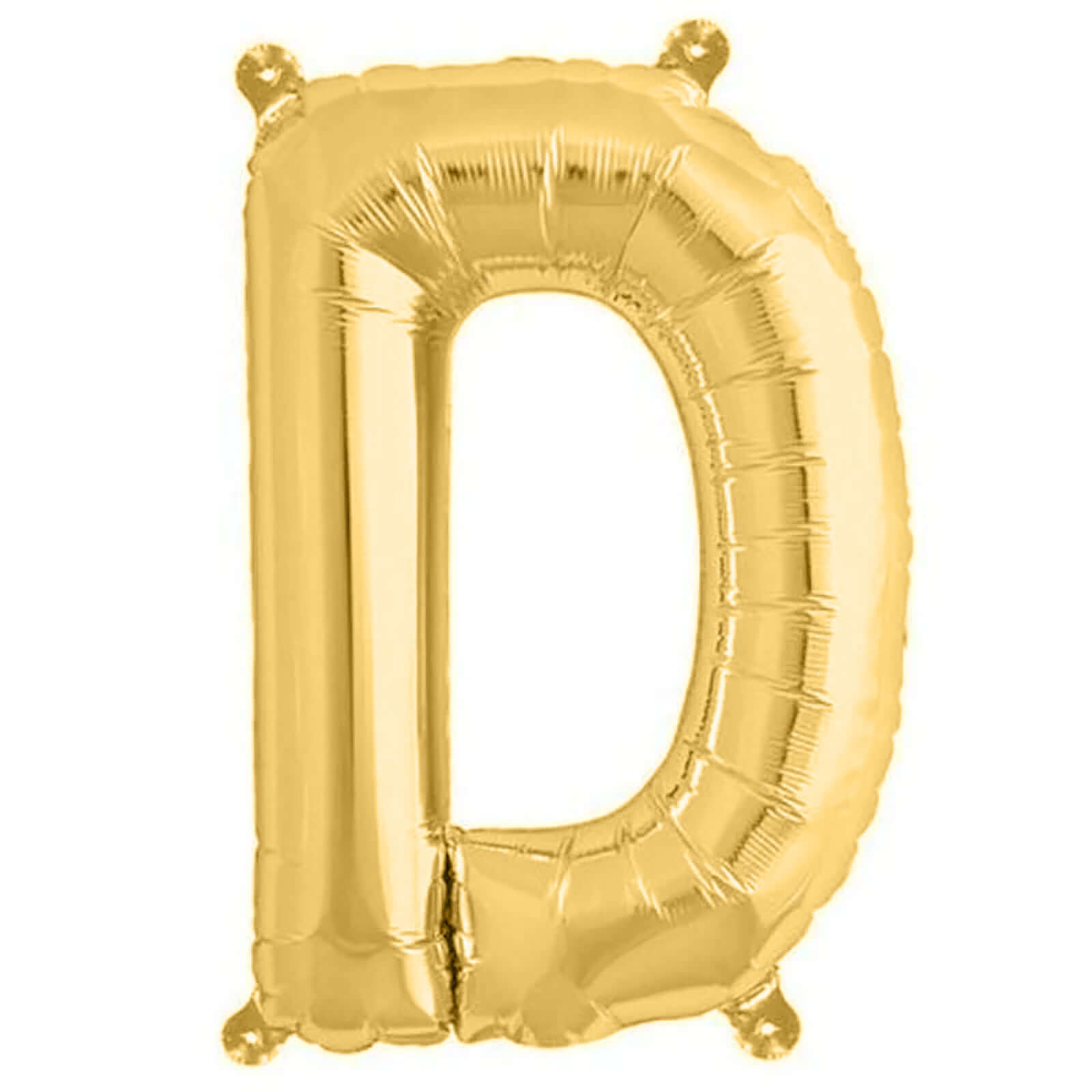 13" Matte Gold Letter and Number Balloons, Mylar Foil Balloons