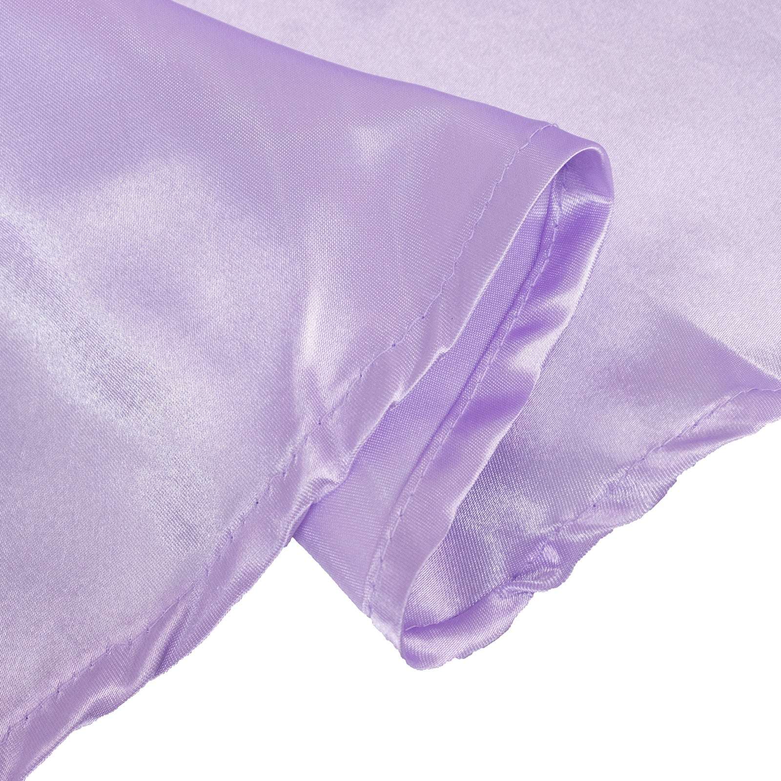 Satin 132" Round Tablecloth Lavender Lilac - Stylish Seamless Table Cover