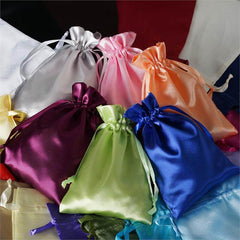 12 Pack 6"x9" Royal Blue Satin Wedding Party Favor Bags, Drawstring Pouch Gift Bags