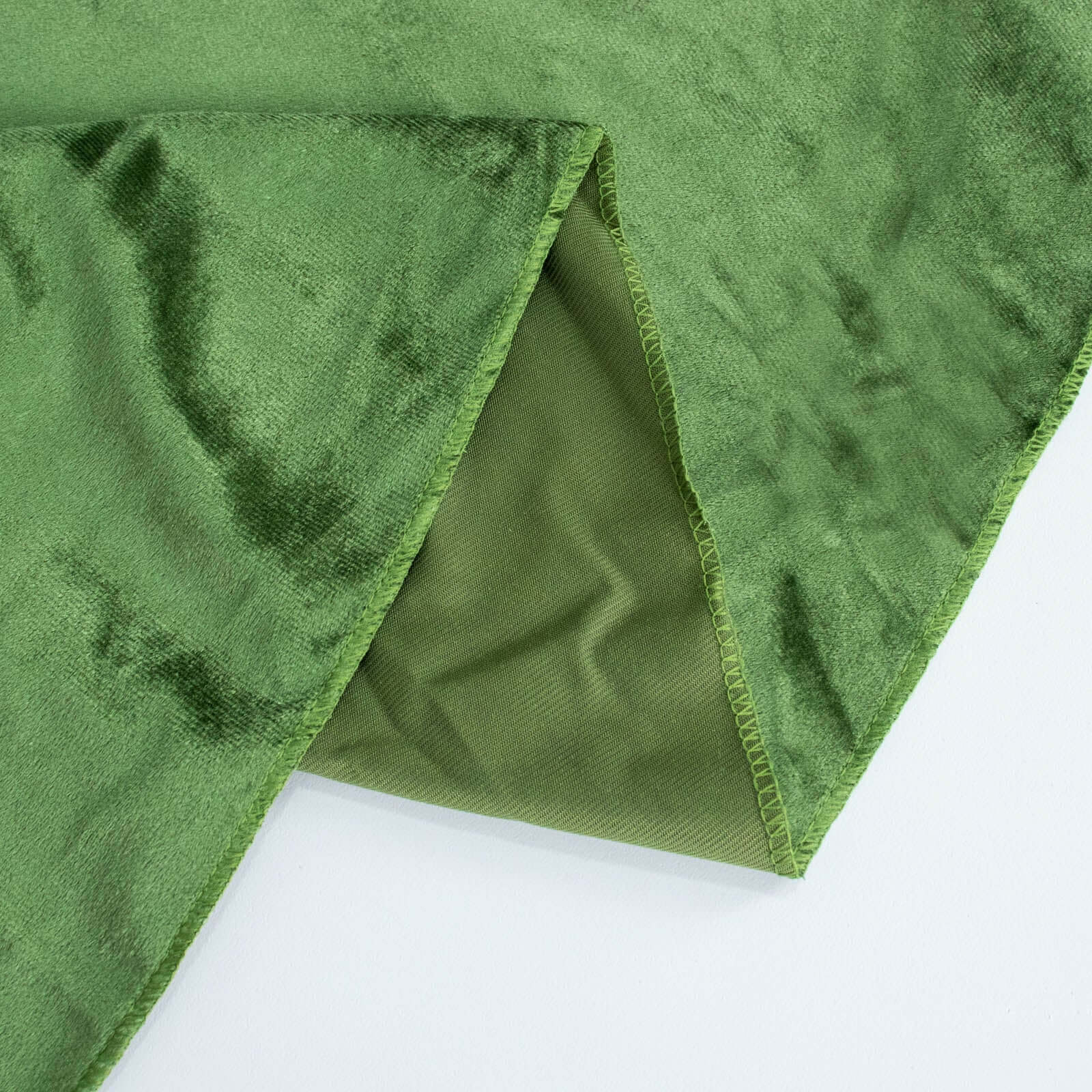 Premium Velvet 90"x132" Rectangle Tablecloth Olive Green - Reusable Soft & Seamless Table Cover