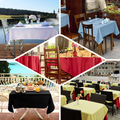 Polyester 54"x54" Table Overlay Square Tablecloth Orange - Wrinkle-Resistant & Durable Table Cover