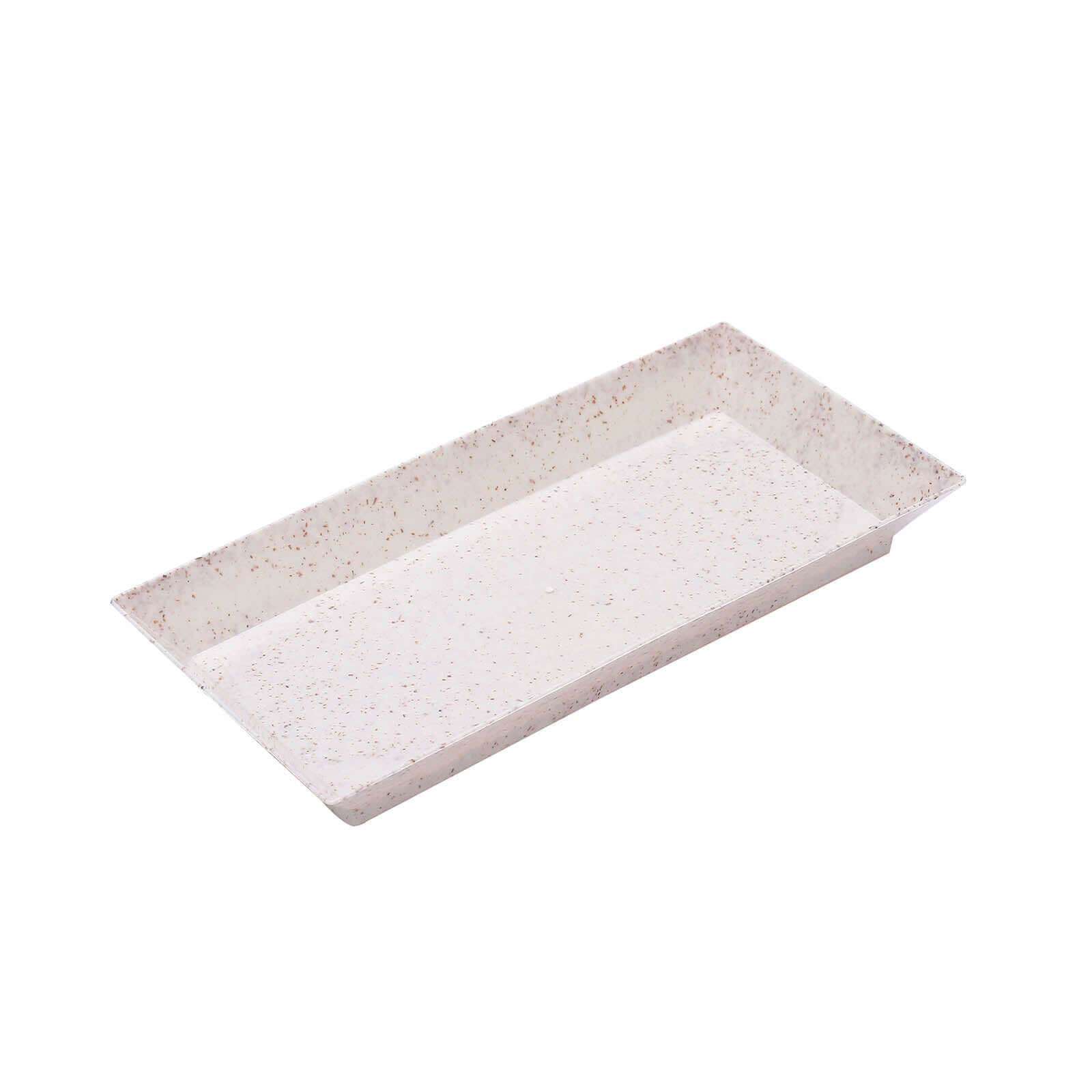24-Pack Mini Wheat Straw Fiber Serving Trays Rectangular Biodegradable - Ideal for Appetizers 5"