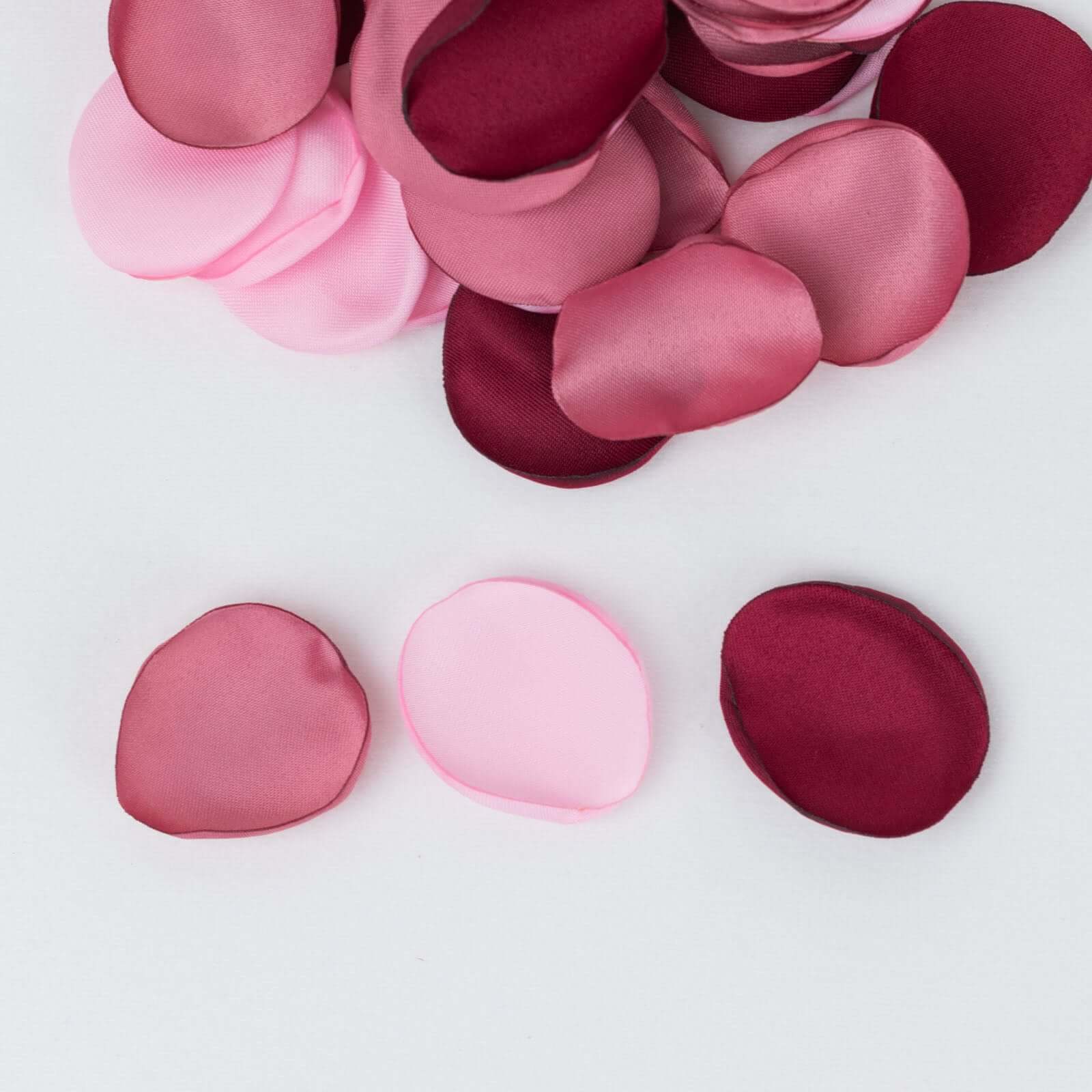 400-Pack Rose Petals Life-Like Flower Confetti Dusty Rose Mix Matte Silk Round - Decorative Event Table Scatters 2"