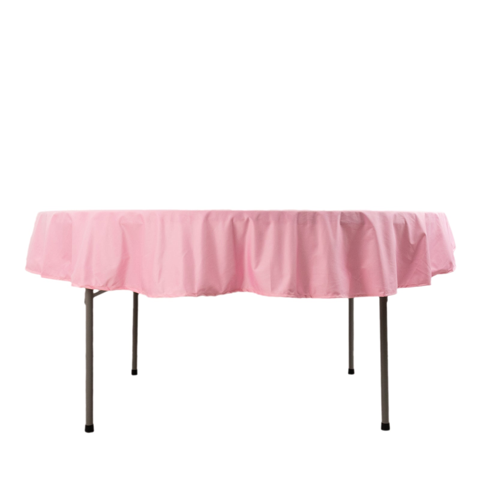 Scuba Round 70" Tablecloth Pink - Wrinkle Free & Stain Resistant Table Cover