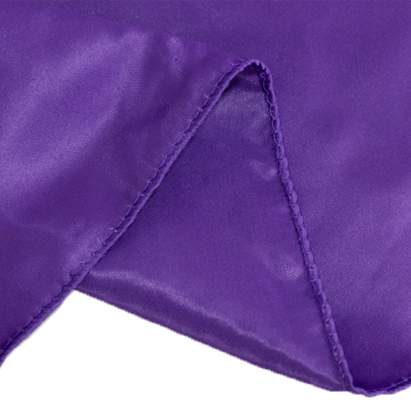 Lamour Satin 72"x72" Table Overlay Square Tablecloth Purple - Smooth Finish Table Topper
