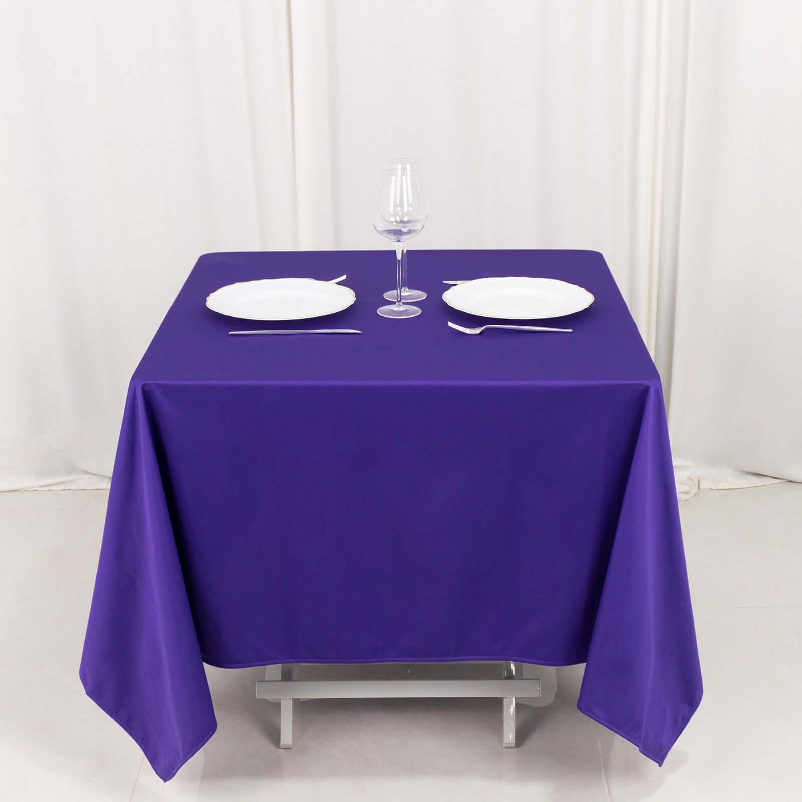 Scuba Square 70"x70" Tablecloth Purple - Wrinkle Free & Stain Resistant Table Cover