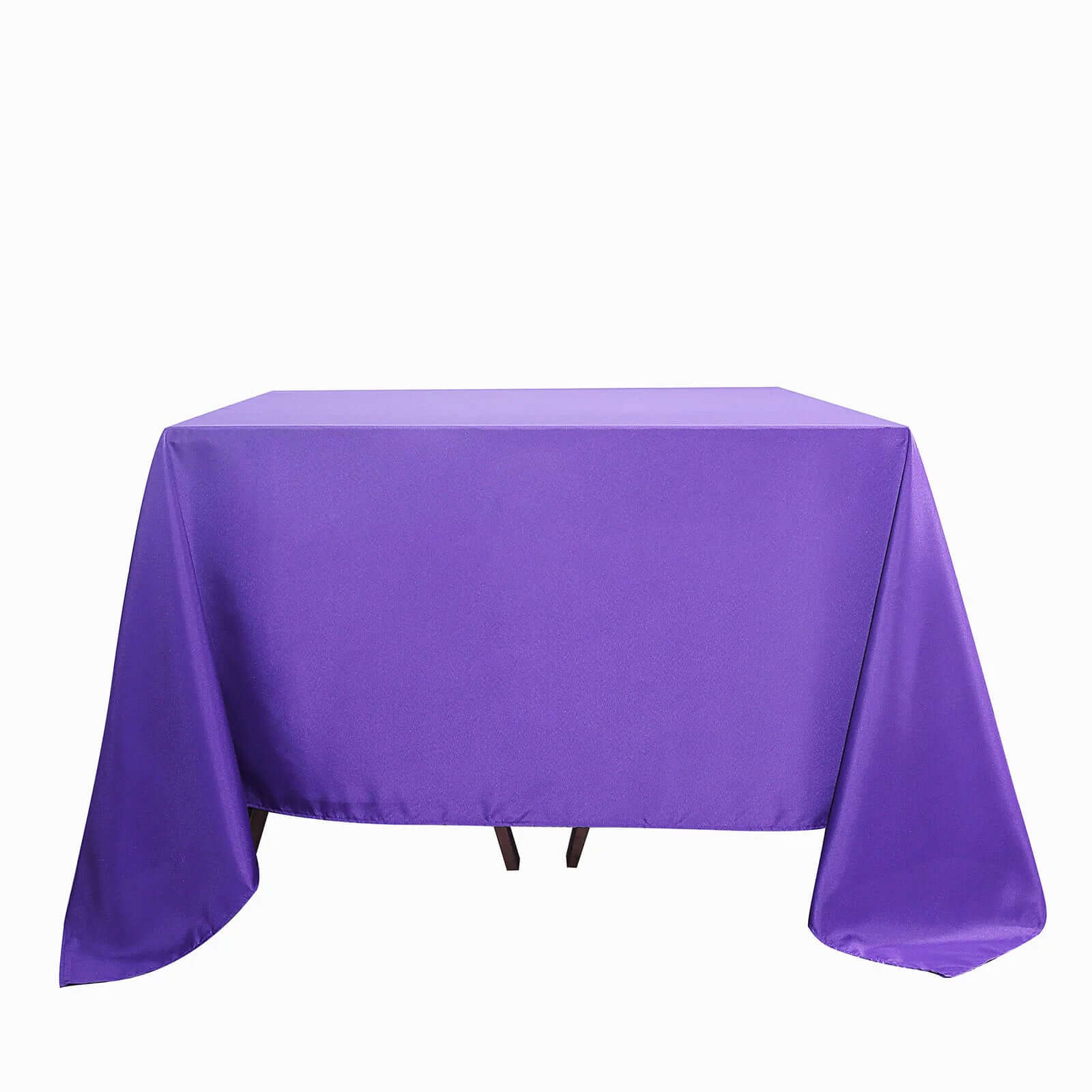Polyester Square 90"x90" Tablecloth Purple - Wrinkle-Resistant & Durable Table Cover