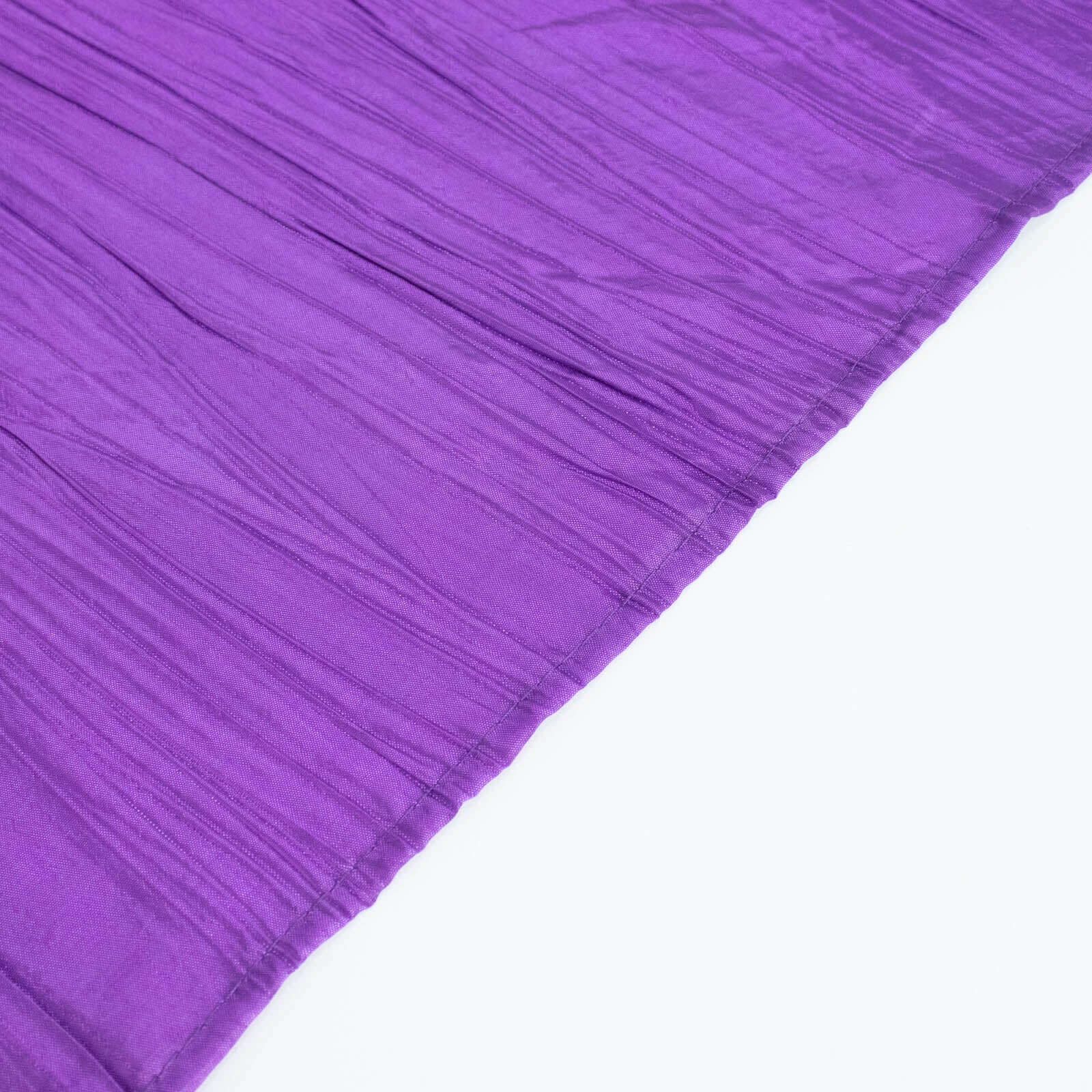 Taffeta 72"x72" Table Overlay Square Tablecloth Purple - Accordion Crinkle Table Cover