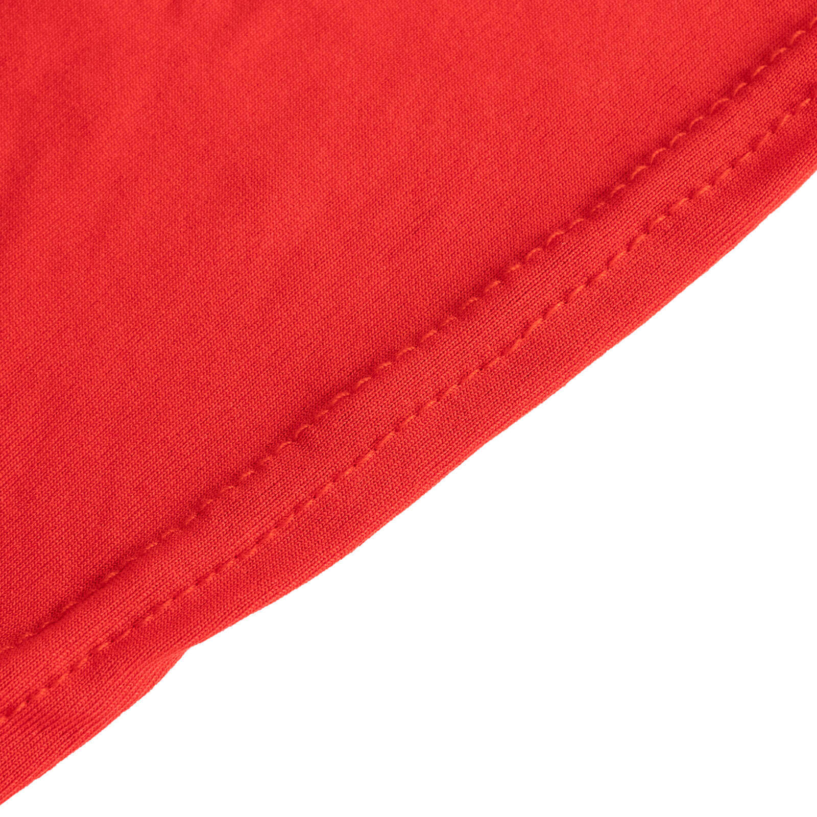 Spandex Chair Cover with Silver Rhinestone Buckled Sash Band Red - Stretch Fitted Slipcover