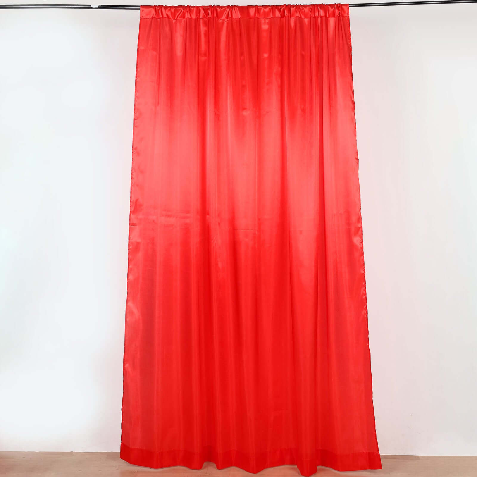 8ftx10ft Red Satin Event Curtain Drapes, Backdrop Event Panel