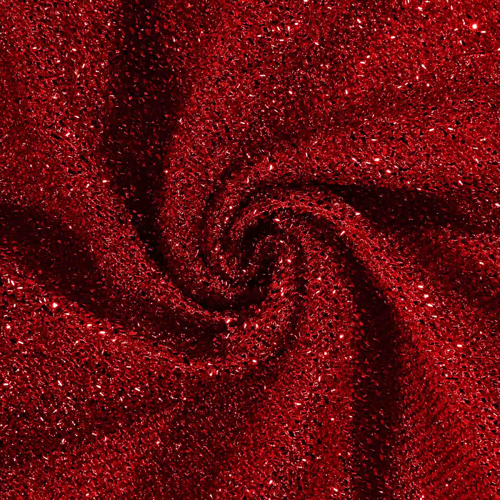 Spandex Chair Cover with Metallic Shimmer Tinsel Back for Banquet Chairs Red - Fitted Slipcover