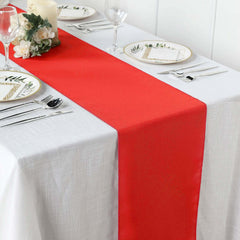Polyester 12"x108" Table Runner Red - Durable & Wrinkle-Resistant Table Decor