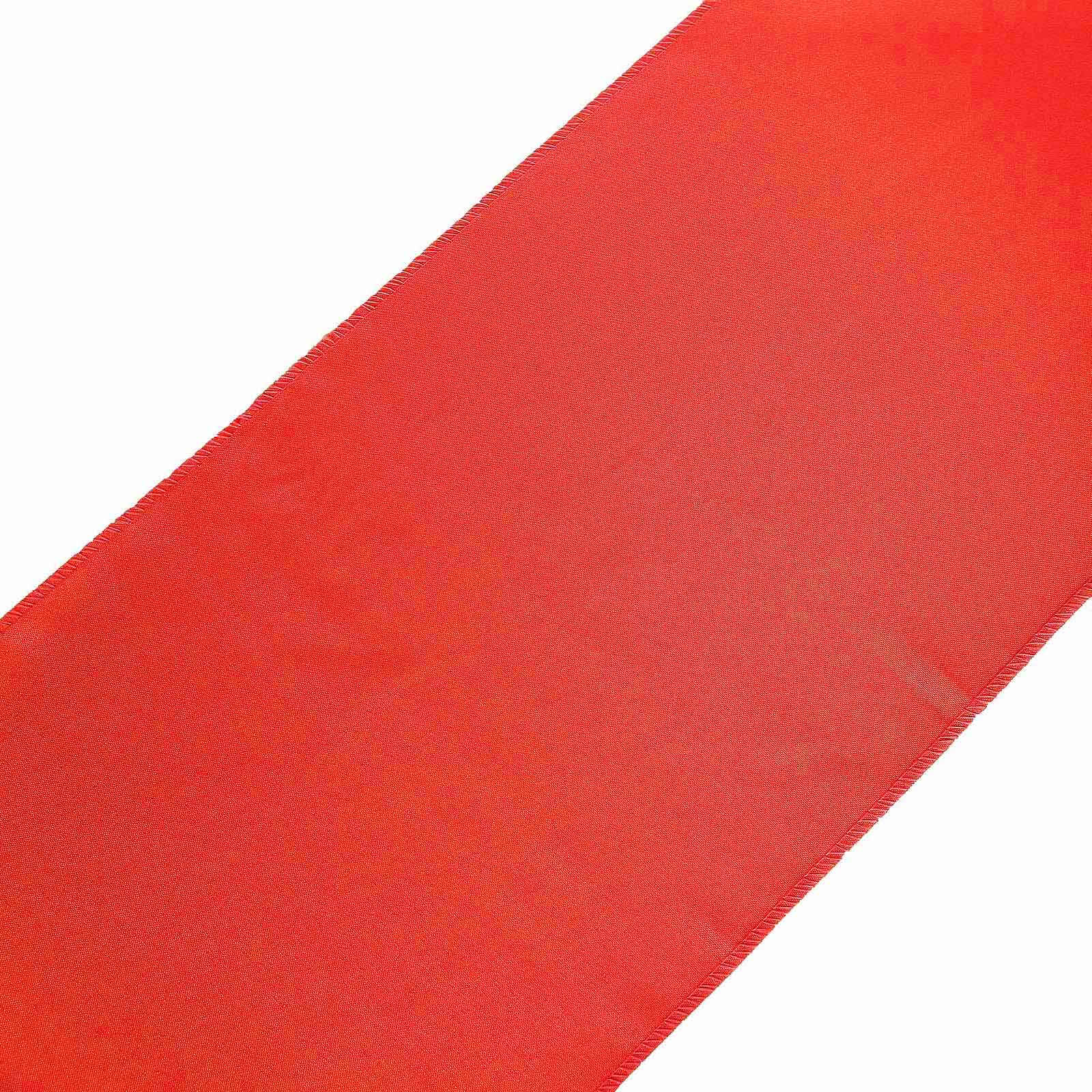 Polyester 12"x108" Table Runner Red - Durable & Wrinkle-Resistant Table Decor
