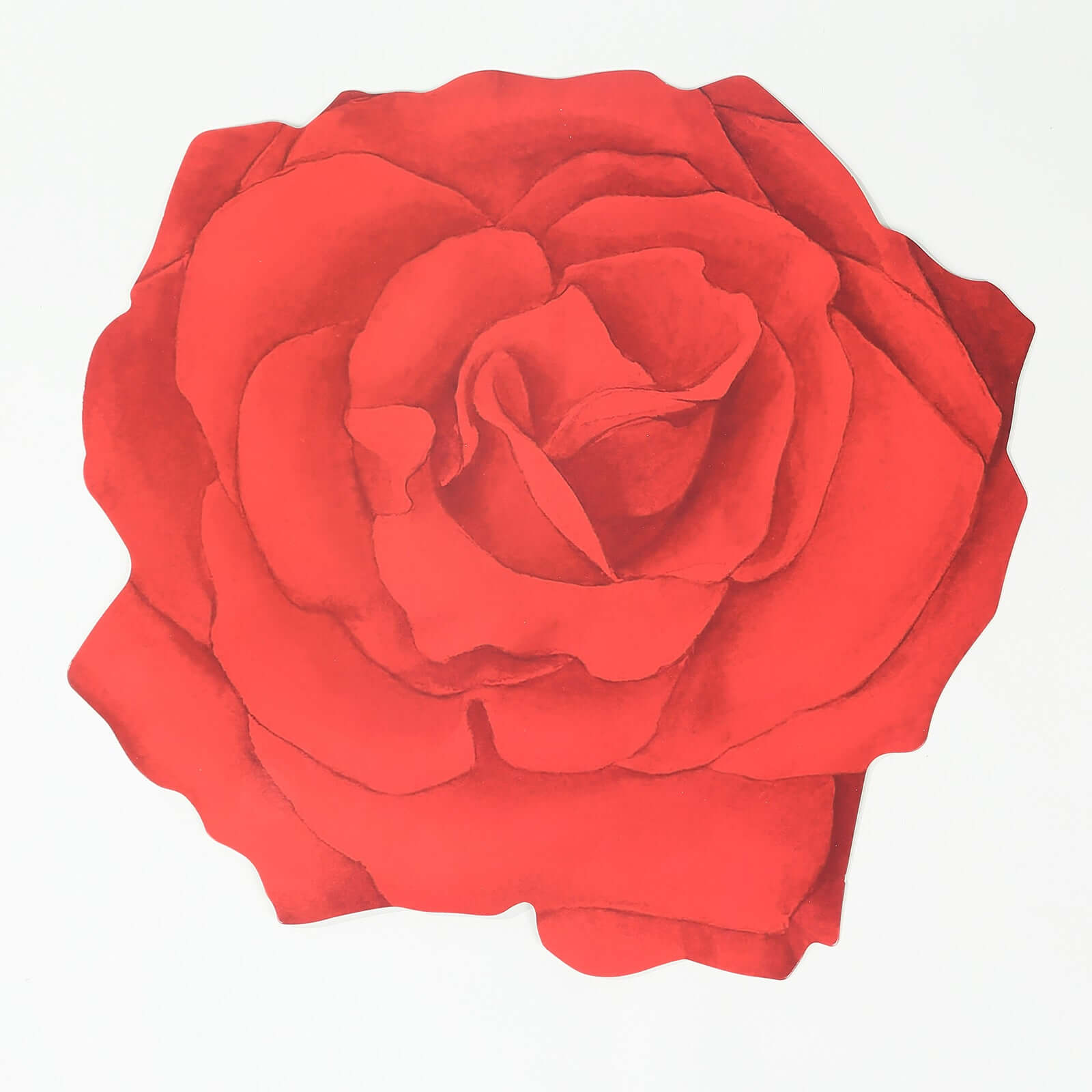 10-Pack Disposable Table Placemats with Red Rose Flower Design - 400GSM Floral Cardboard Placemats for Romantic Themes & Garden Parties 14"