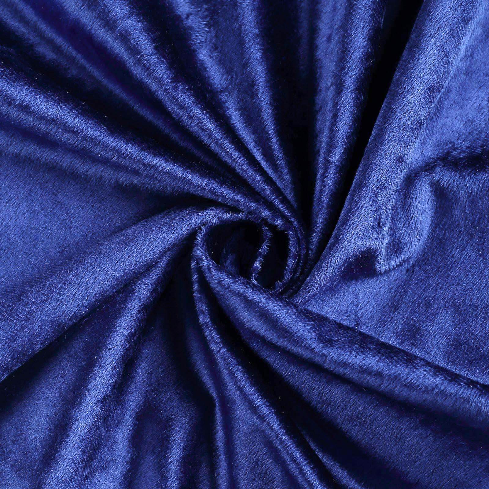 Premium Velvet 90"x132" Rectangle Tablecloth Royal Blue - Reusable Soft & Seamless Table Cover