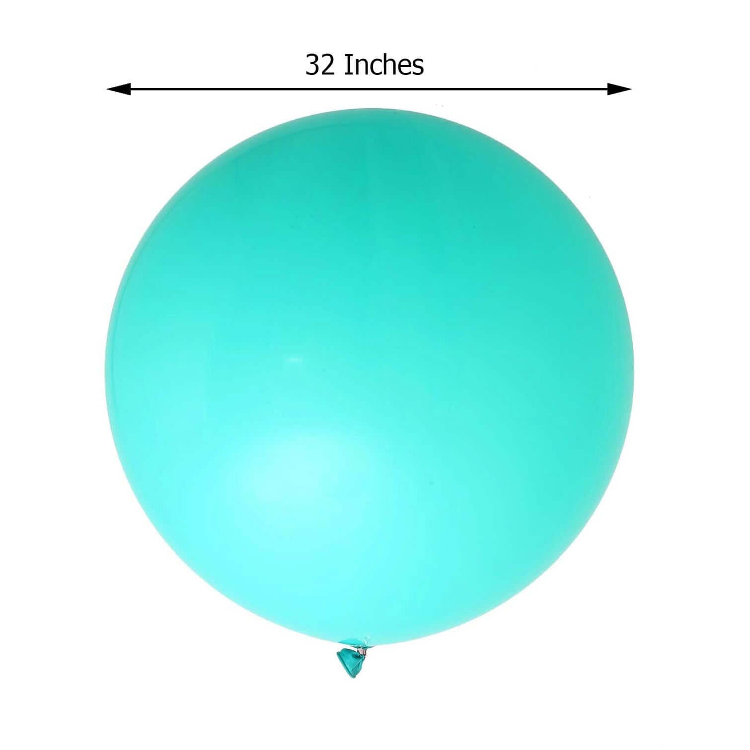 2 Pack 32" Large Balloons Helium or Air Latex Balloons Turquoise