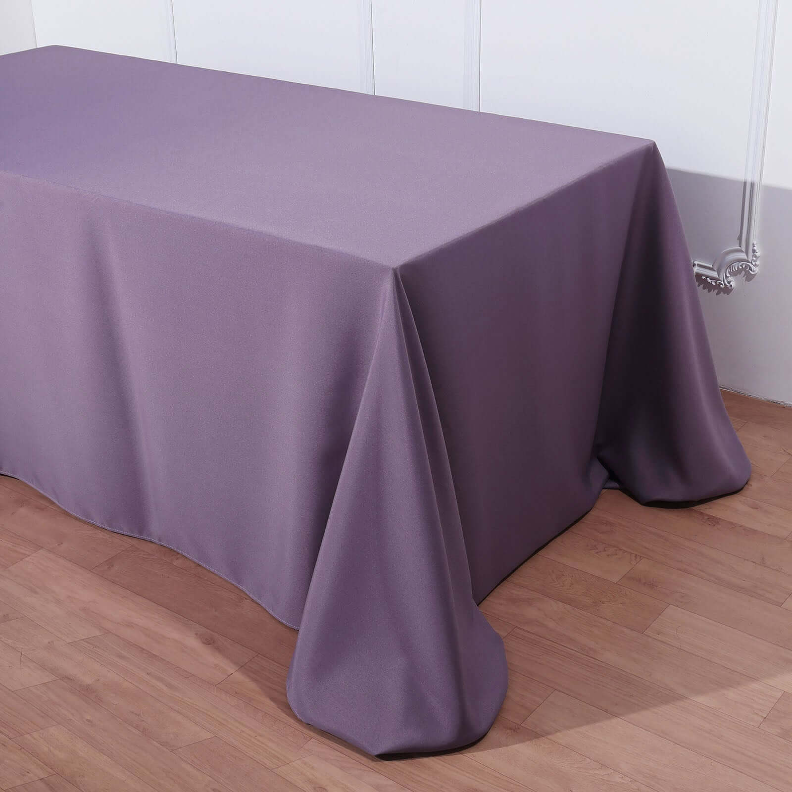 Polyester 90"x156" Rectangle Tablecloth Violet Amethyst - Seamless Wrinkle-Resistant Table Cover