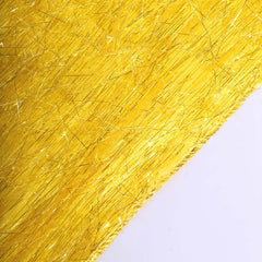 Metallic Tinsel Polyester 12"x108" Table Runner Gold - Shimmery Fringe Shag Event Table Decor