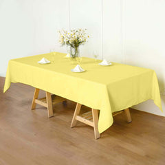 Polyester 60"x102" Rectangle Tablecloth Yellow - Durable and Stylish Table Cover