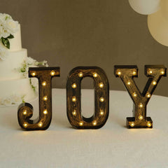 LED Marquee Letter "O" Industrial Style Antique Black - Light-Up Alphabet Sign for Weddings & Displays 9"