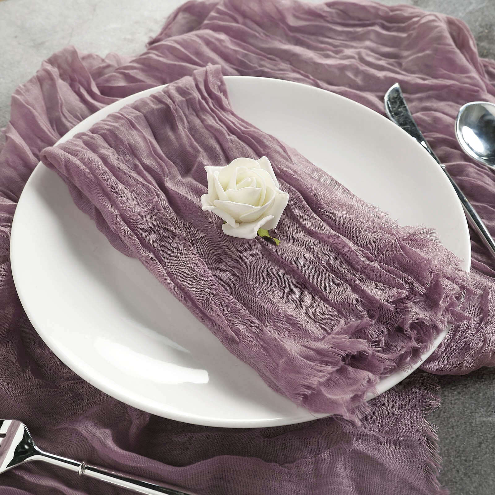 5 Pack Gauze Cheesecloth 24"x19" Napkins Violet Amethyst Reusable Dinner Napkins